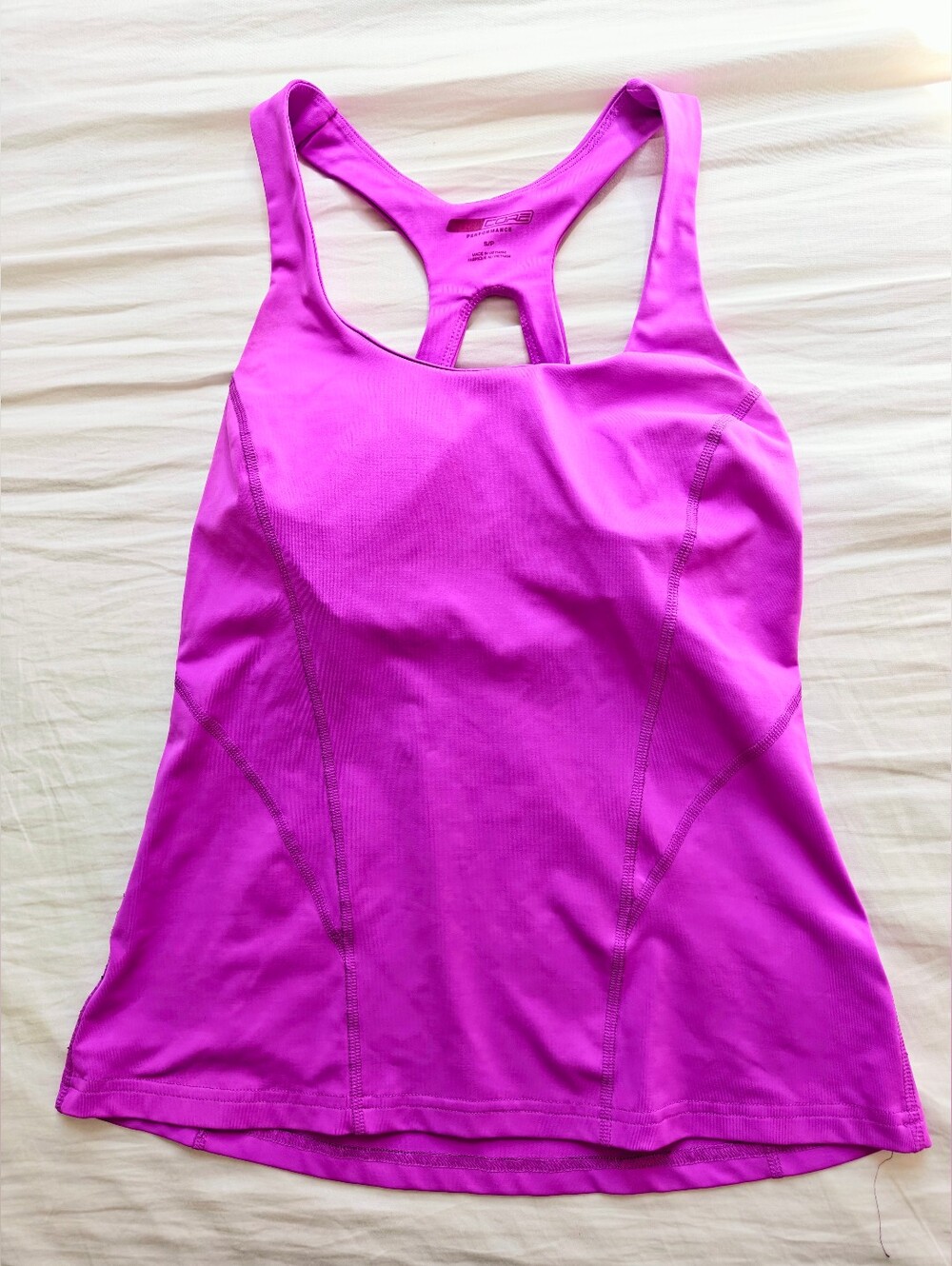 Express Magenta Core Performance Athletic Tank With Built In Sports Bra Size S